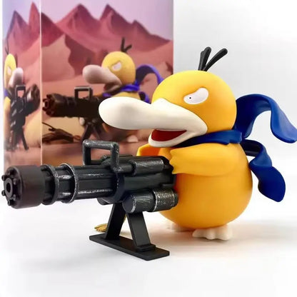 Pokemon Psyduck Action Figure — 9/15cm Gatling Gun Model for Desktop Decor & Gifts