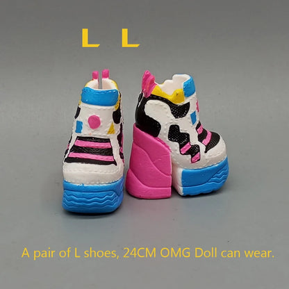 Little Kids 25CM Winter Doll Shoes – Boots & High Heels Accessories, Perfect Birthday Gift for Girls