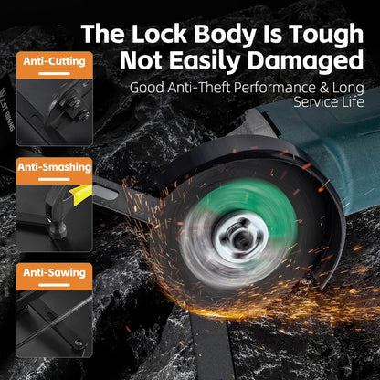 WEST BIKING Foldable Bike Lock – Heavy Duty Anti-Theft Chain Cable Padlock with 3 Keys for Bicycle & Motorcycle Security