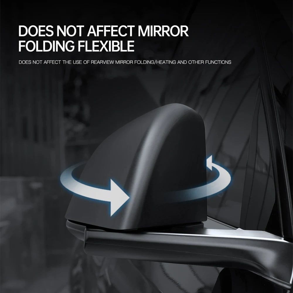 YZ Carbon Fiber Side Door Mirror Cover for Tesla Model 3 and Model Y – ABS Rearview Cover, Auto Exterior Accessories