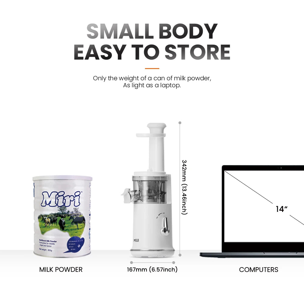 Mini Portable Slow Juicer – Electric Fruit Juice Extractor & Blender, Easy Clean, Ice Cream Maker