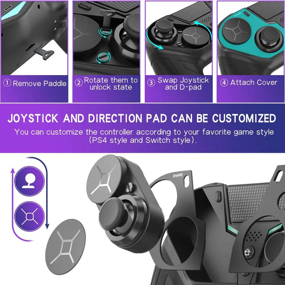 Wireless Bluetooth Controller – Compatible with PS4, PS3, PC, Android, TV & Mobile Gaming