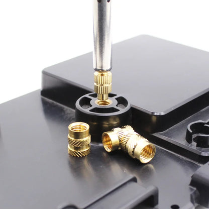 M2 M3 M4 Brass Insert Nuts for Bolt & Screw Implantation – Hot Melt Knurled Thread & Soldering Iron Tip for 3D Printer