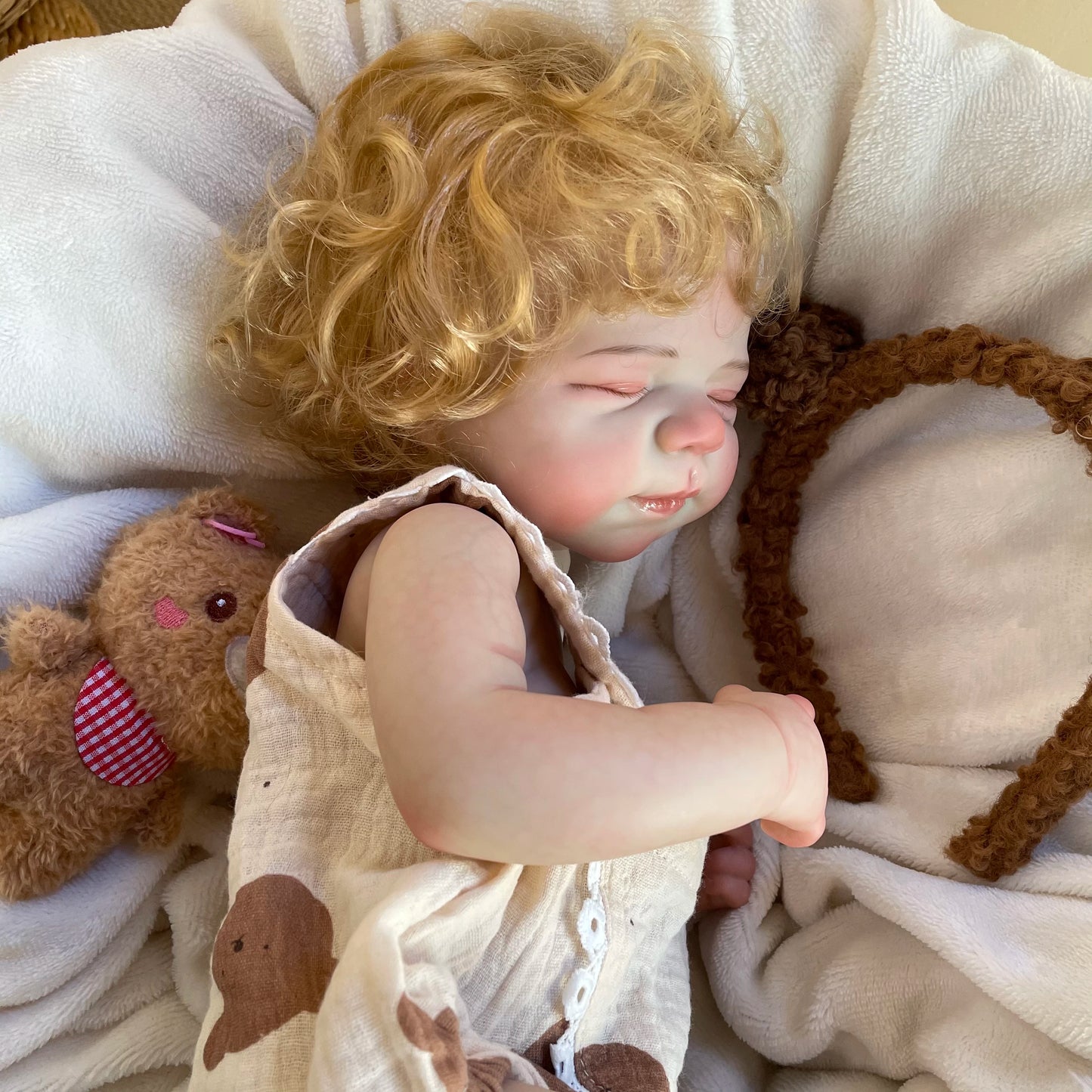 45cm Reborn Baby Doll - Silicone Vinyl Newborn Doll with Realistic Details