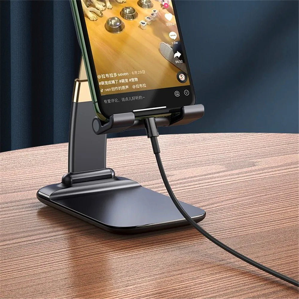 Foldable Desktop Mobile Phone Stand - Portable Holder Bracket for iPad, iPhone 13, X, and Smartphones, Tablet Support for Your Desk