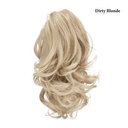 SARLA Premium Synthetic Claw Clip-In Ponytail Extensions – Blonde Hairpiece, Fake Pigtail Hair Bun for Women P026