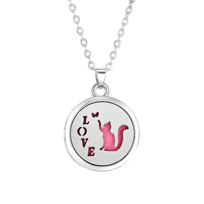 Tree of Life Aromatherapy Necklace – Stainless Steel Essential Oil Diffuser Locket Pendant