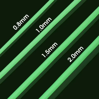 Luminous Fishing Hose Silicone Tubing - Anti-Rig Sleeves for Deep Sea Fishing, Available in 0.8-2mm, Pesca Iscas Tackle Tools