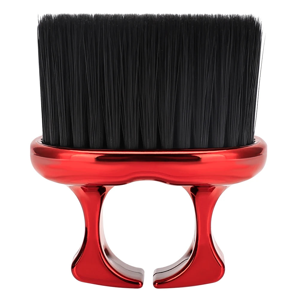 Ring Neck Hair Duster Brush - Soft Barber Hair Cutting Cleaning Brush for Removing Loose Hair & Salon Use