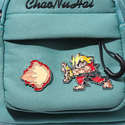 Pixel Arcade Game Enamel Pins - Creative Retro Gaming Metal Brooches and Alloy Collectible Accessories for Gifts