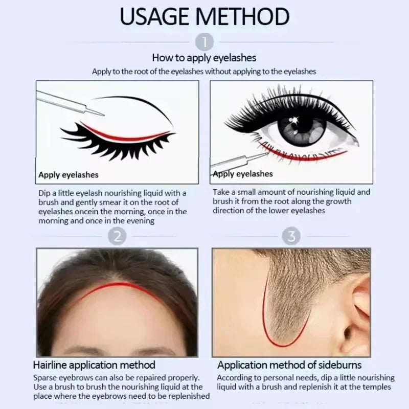 Fast Eyebrow & Eyelash Growth Serum – Hair Loss Prevention, Thicker Fuller Brows & Lashes Enhancer
