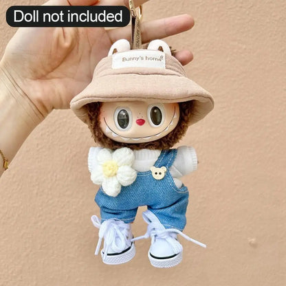 17cm Mini Plush Doll Clothes – Outfit Accessories for Kpop EXO Labubu Idol Dolls, Sitting Party Clothing, DIY Gift