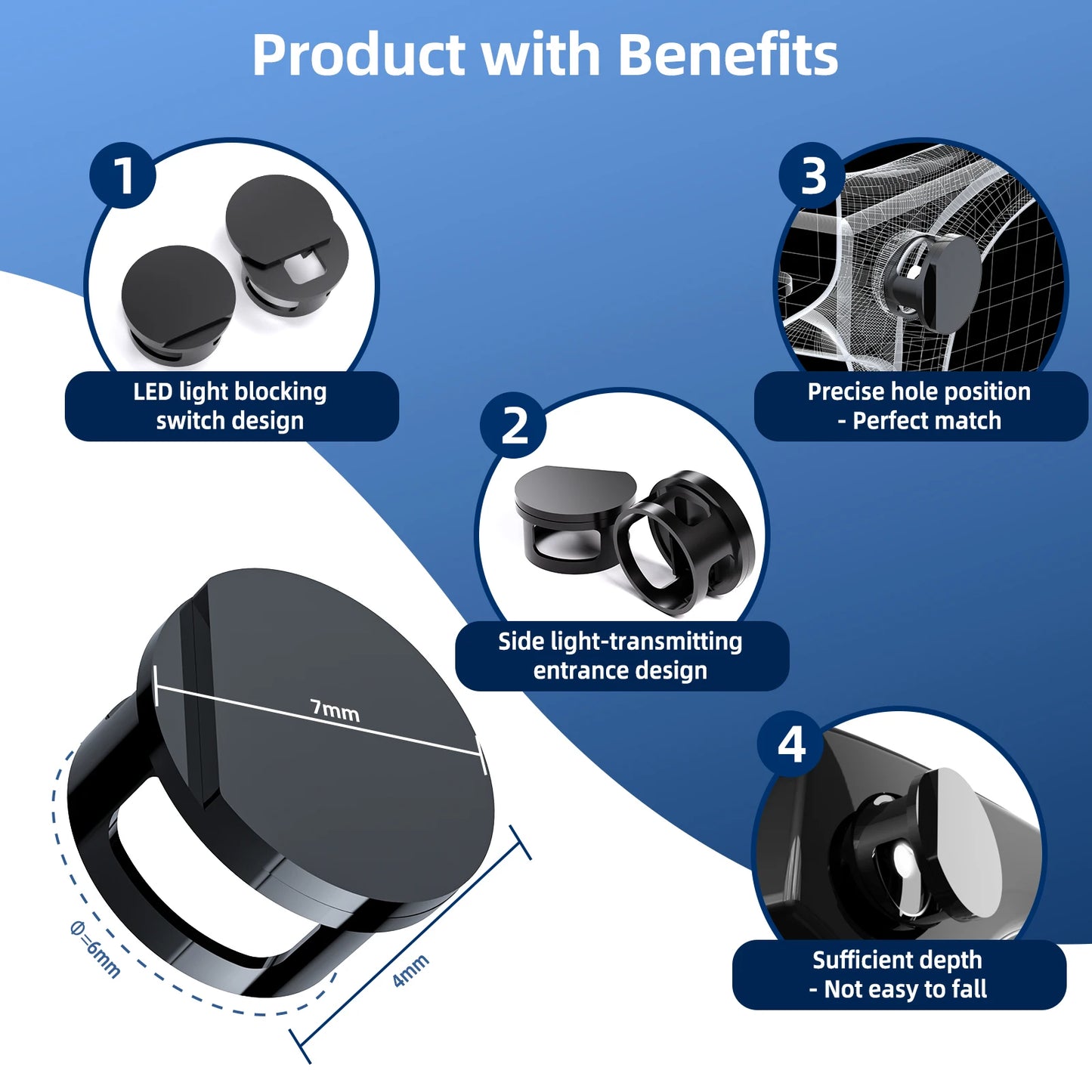 LED Light Cover for Ray-Ban Meta 2 Smart Glasses – Adjustable Light Blocker Compatible with Wayfarer Skyler Headliner