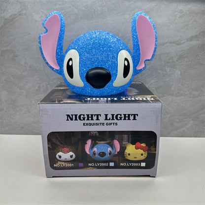 Disney Stitch 3D Projection Night Light – USB Cartoon Desk Lamp & Reading Light for Kids Gifts