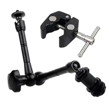 Super Clamp with 7"/11" Adjustable Magic Arm | Articulating Mount for Monitor, LED Light, DSLR Camera, Flash & LCD Video Gear