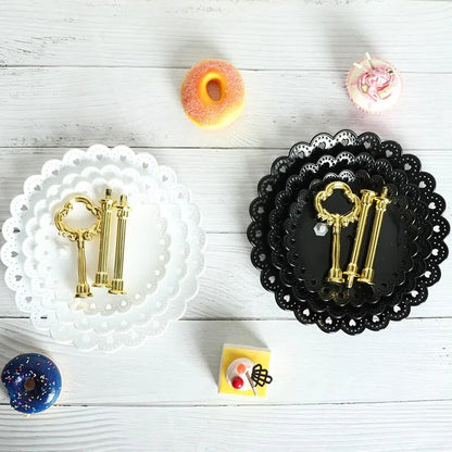 1PC European Style 3-Layer Dessert Stand - Elegant Plastic Fruit Tray and Cake Rack for Weddings, Parties, and Home Use