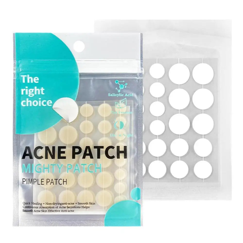 30-Piece Hydrocolloid Salicylic Acid Pimple Patches - Invisible Acne Spot Stickers for Blemish Coverage and Skincare