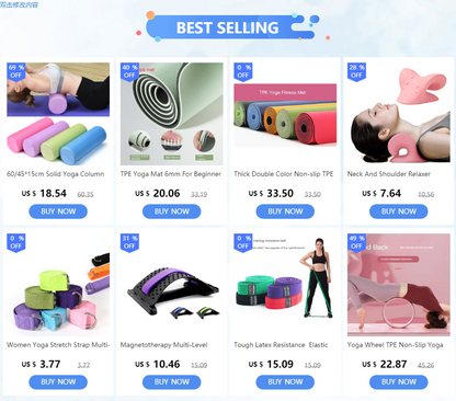 45cm Yoga Foam Roller & Massage Block Set | Pilates Tools, Fitness Foam Roller, Yoga Column & Brick for Gym Exercise