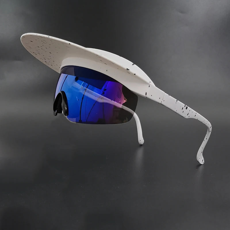 UV400 Cycling Sunglasses - Brim Sun-Proof Men Women 2024 Road Bike Glasses Male Female Bicycle Goggles MTB Sport Eyewear Lens Eye