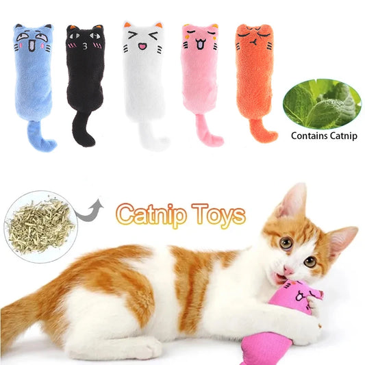 Cats Chew Toys with Rustle Sound & Catnip – Cute Plush Thumb Pillow for Kittens & Teeth Grinding, Pet Accessories
