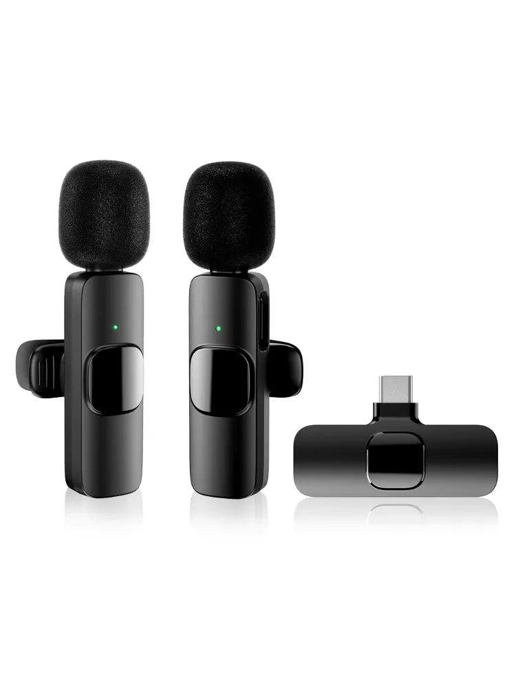 Mini Wireless Lavalier Microphone - USB-C Noise Cancellation Lapel Mic for iPhone Video Recording Vlog & Content Creation
