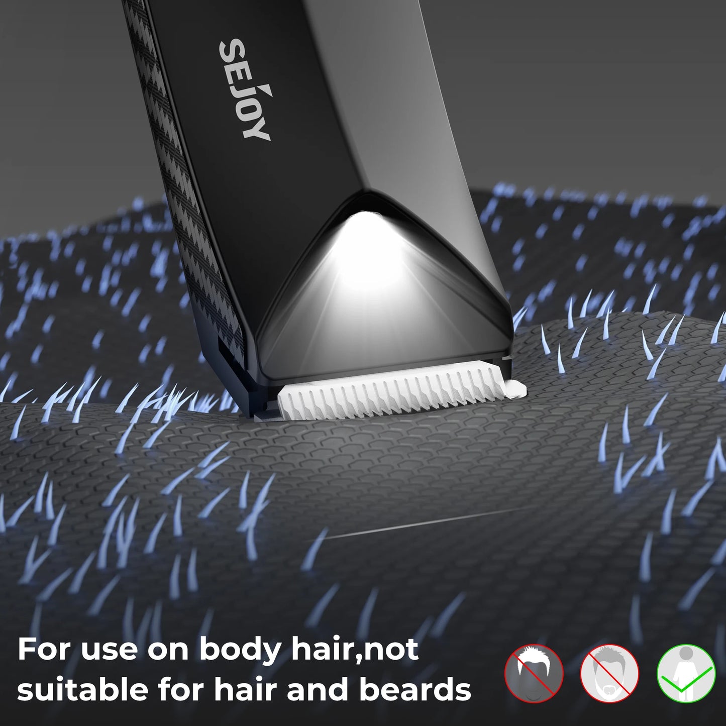 Sejoy Professional Men’s Hair Clippers – Electric Trimmer for Beard, Body, Groin & Pubic Hair Shaving