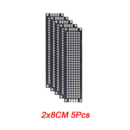 5/10PCS Double-Sided PCB Prototype Boards – Black DIY Circuit Boards 2x8 3x7 4x6 5x7 6x8 7x9cm for Electronics Projects