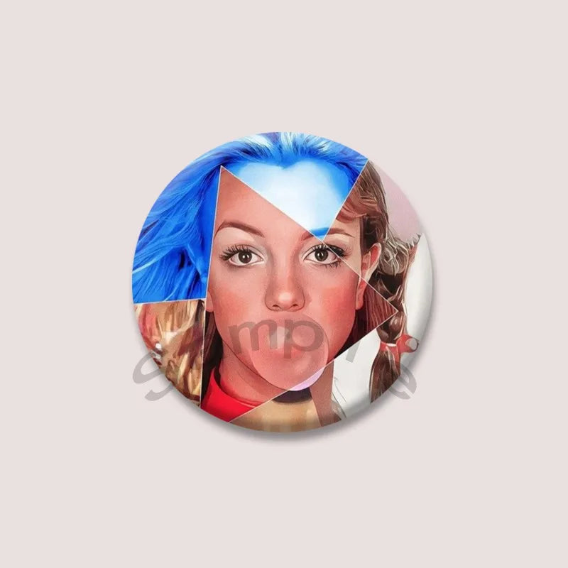 Britney Spears Music Brooch Pin – Pop Singer Badge Jewelry for Bags & Clothing, Fan Collection Accessories & Gift Item