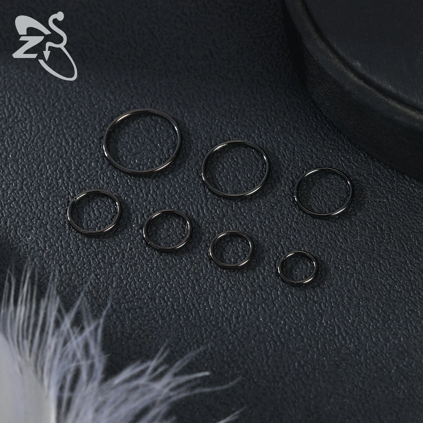 ZS G23 Titanium Steel Nose Ring – Round Septum & Cartilage Piercing Jewelry for Men & Women (20G/18G/16G, 6–14mm)