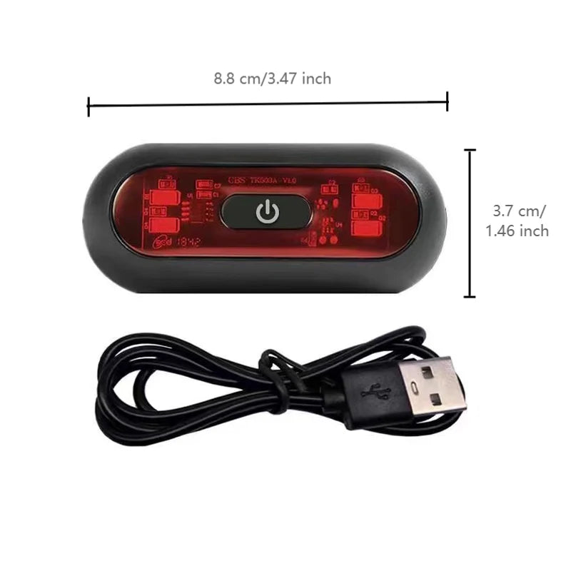 Waterproof LED Motorcycle & Bicycle Helmet Light – Safety Signal Rear Taillight Warning Lamp for Night Riding Helmets & Bikes