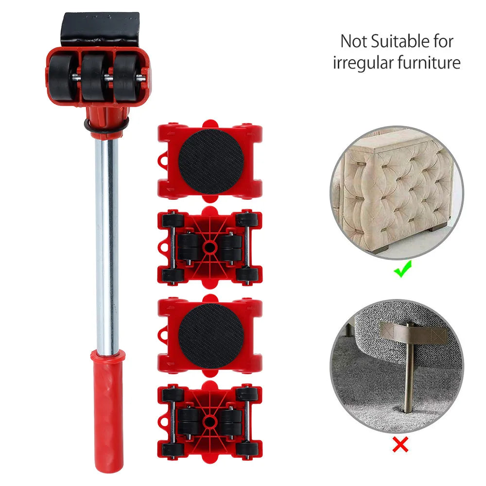 Heavy Duty Furniture Lifter and Mover Set - Ideal for Washing Machines, Refrigerators, and Furniture Transport - Easy Lifting Moving Helper Tool