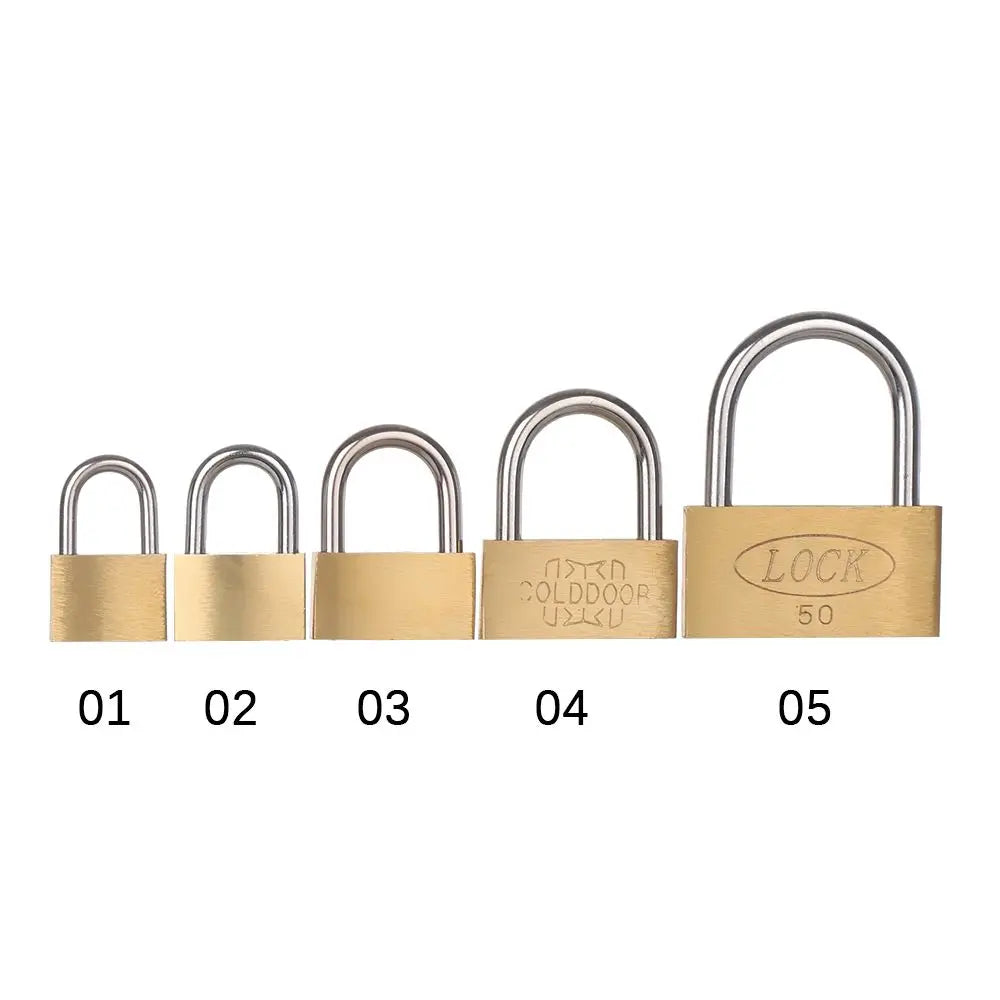 Small Copper Padlock – Mini Luggage, Box, and Case Lock for Home Improvement & Daily Use