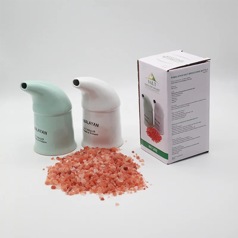 Ceramic Himalayan Salt Inhaler Humidifier | Portable Respiratory Cleaner & Stress Reliever
