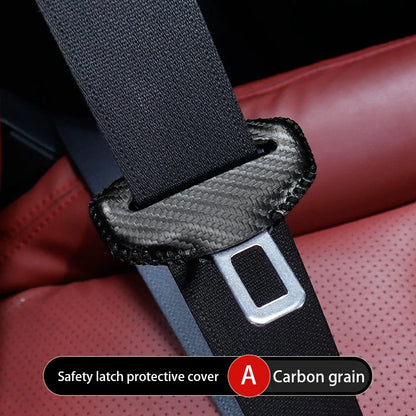 Universal Car Seat Belt Buckle Cover — PU Leather Anti-Collision Protector for Car Interior Accessories