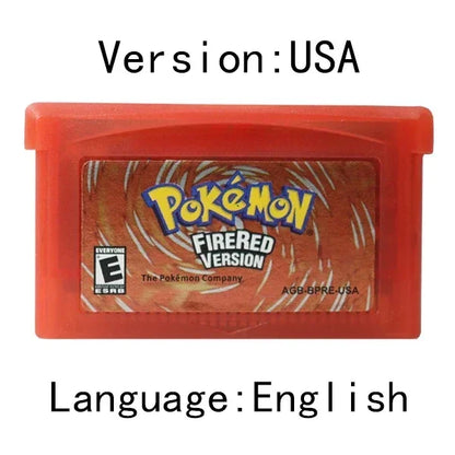 GBA Pokémon Game Cartridge – Emerald, FireRed, LeafGreen, Ruby & Sapphire USA Version for GBA/NDS