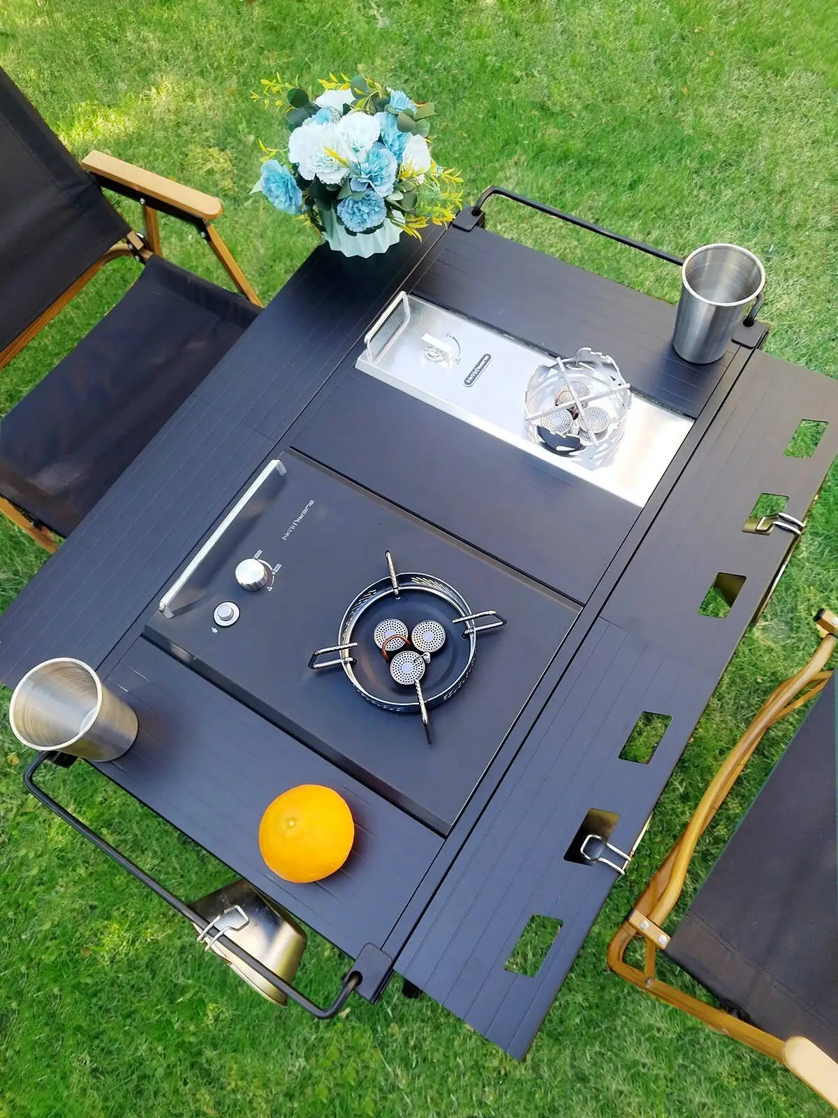 Lohascamping Folding IGT Table – Lightweight Portable Roll-Up Table with Adjustable Legs for Camping, BBQ & Outdoor Cooking
