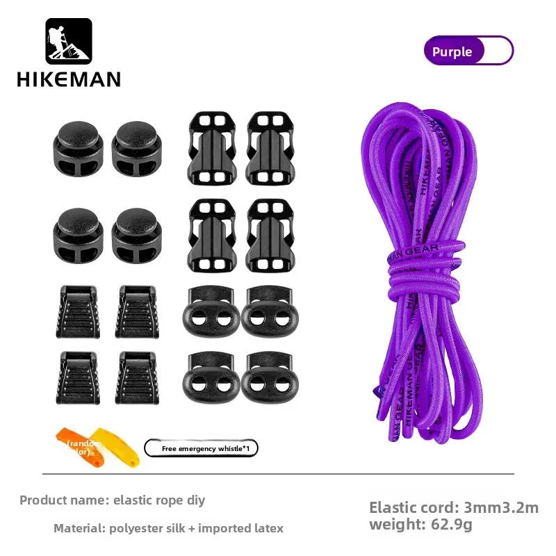 HIKEMAN Adjustable Backpack Expansion Strap - Elastic Buckle Fastener for Outdoor Hiking, Camping & Gear Attachment