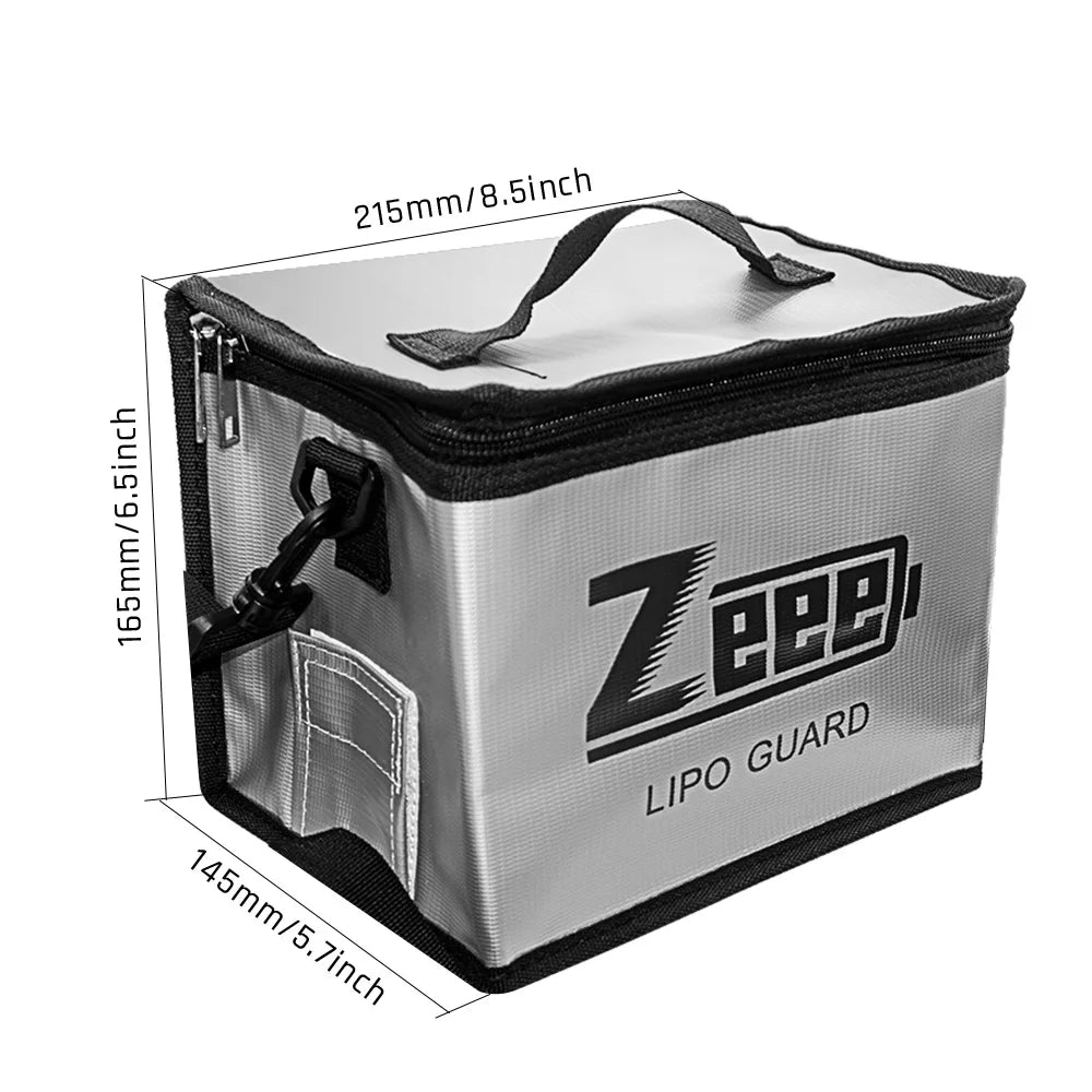 Zeee Lipo Safe Bag – Large Capacity Fireproof & Explosion-Proof Battery Storage Bag for Ebike & RC Parts