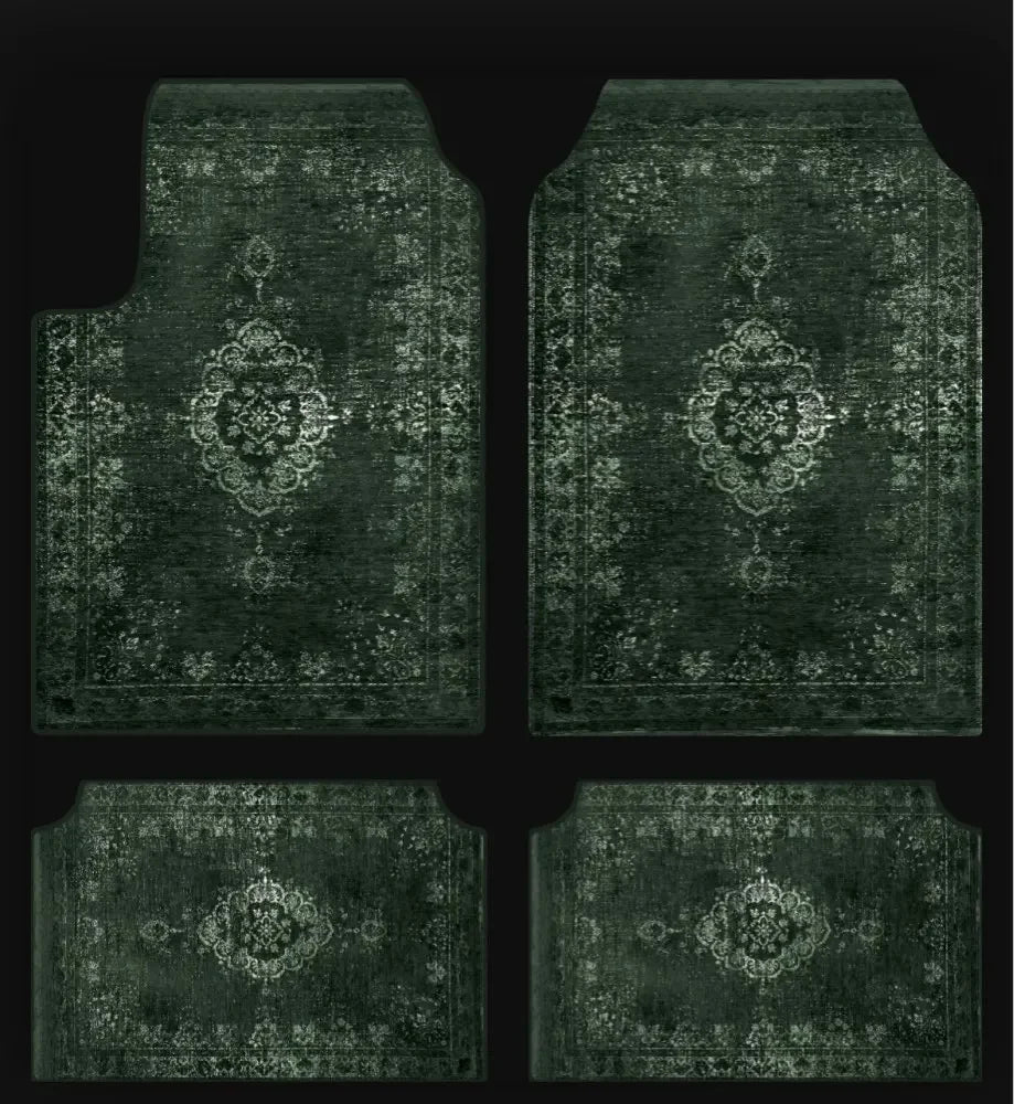 Bohemian Universal Floor Mat Set - American Retro Anti-Slip Soft Rugs for Car, Bedroom and Home