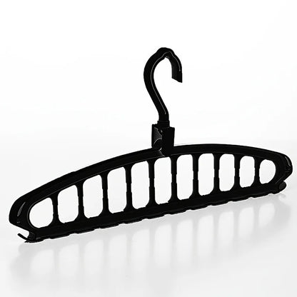 Folding Multi-Hole Clothes Hanger – Non-Slip Space-Saving Rack Organizer for Jeans, Trousers & Scarves