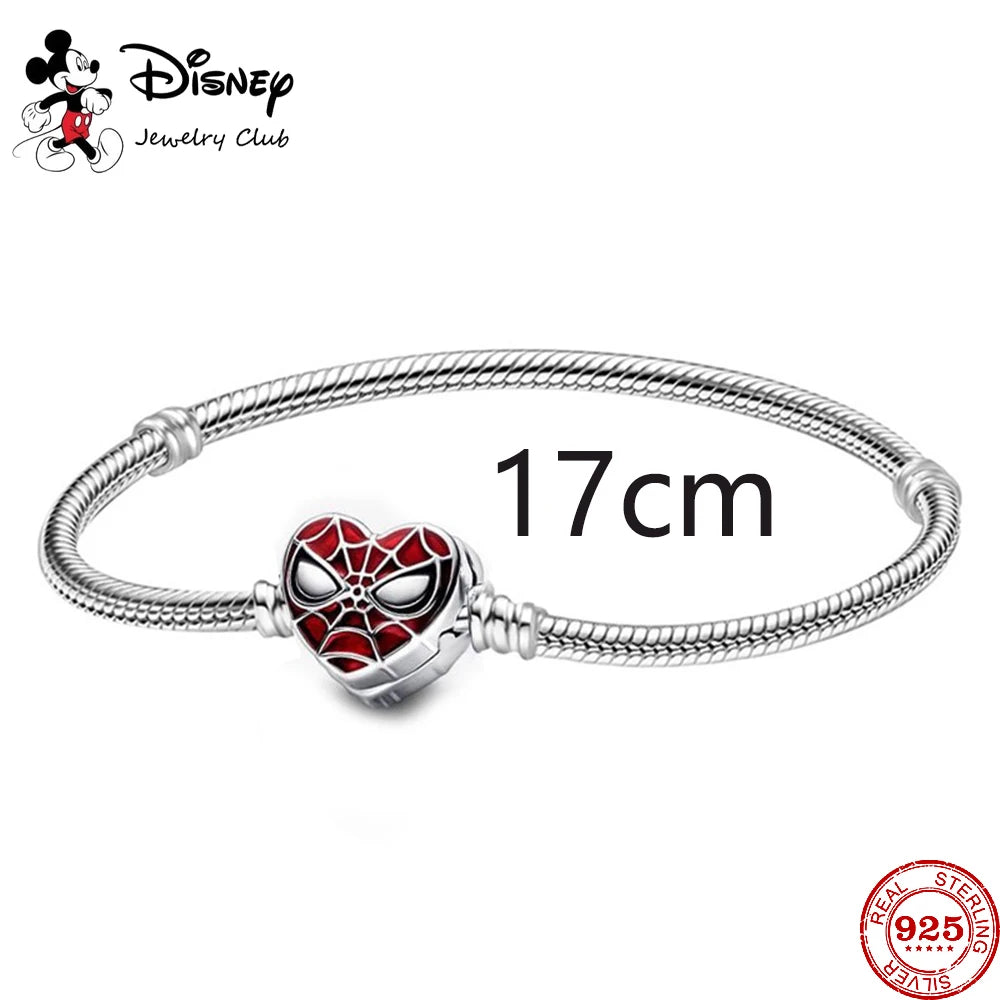 New 925 Sterling Silver Mickey Minnie Vinnie Charm – Beaded Fit for Original Pendant Bracelet, DIY Ladies Jewelry