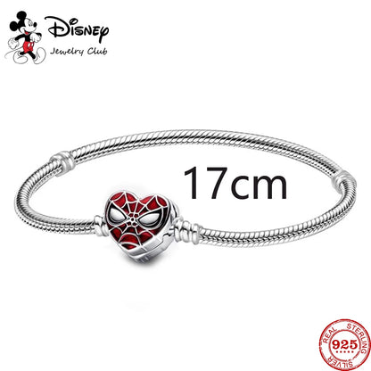 New 925 Sterling Silver Mickey Minnie Vinnie Charm – Beaded Fit for Original Pendant Bracelet, DIY Ladies Jewelry