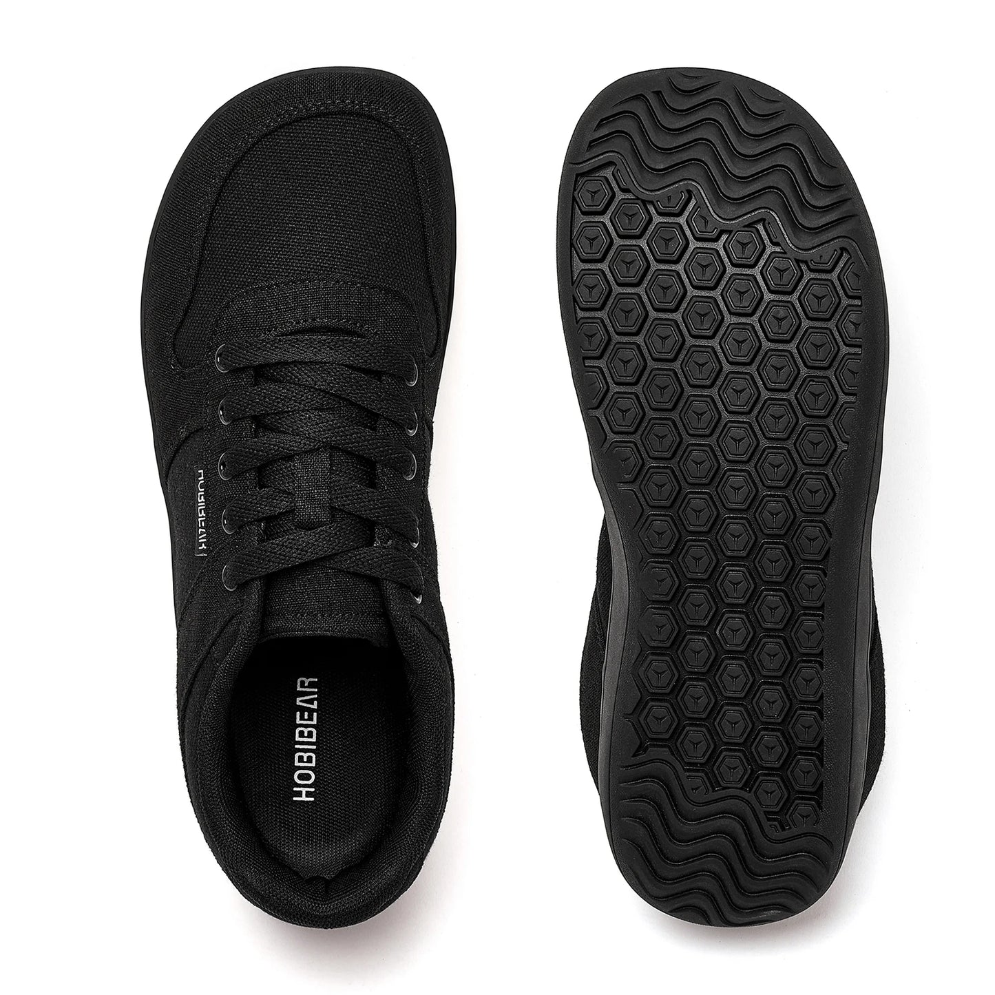 HOBIBEAR Unisex Barefoot Shoes – Lightweight Minimalist Walking Sneakers for Men & Women, Lace-Up Outdoor Running Shoes