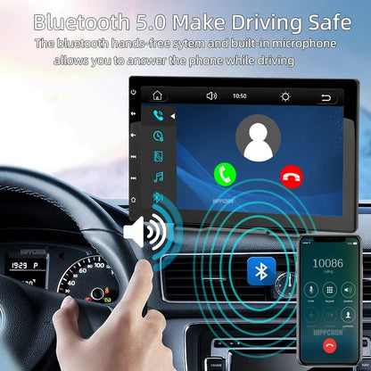 9-Inch Car Radio Multimedia Player — IPS Touch Screen with CarPlay, Android Auto, Bluetooth, AUX & MirrorLink Universal