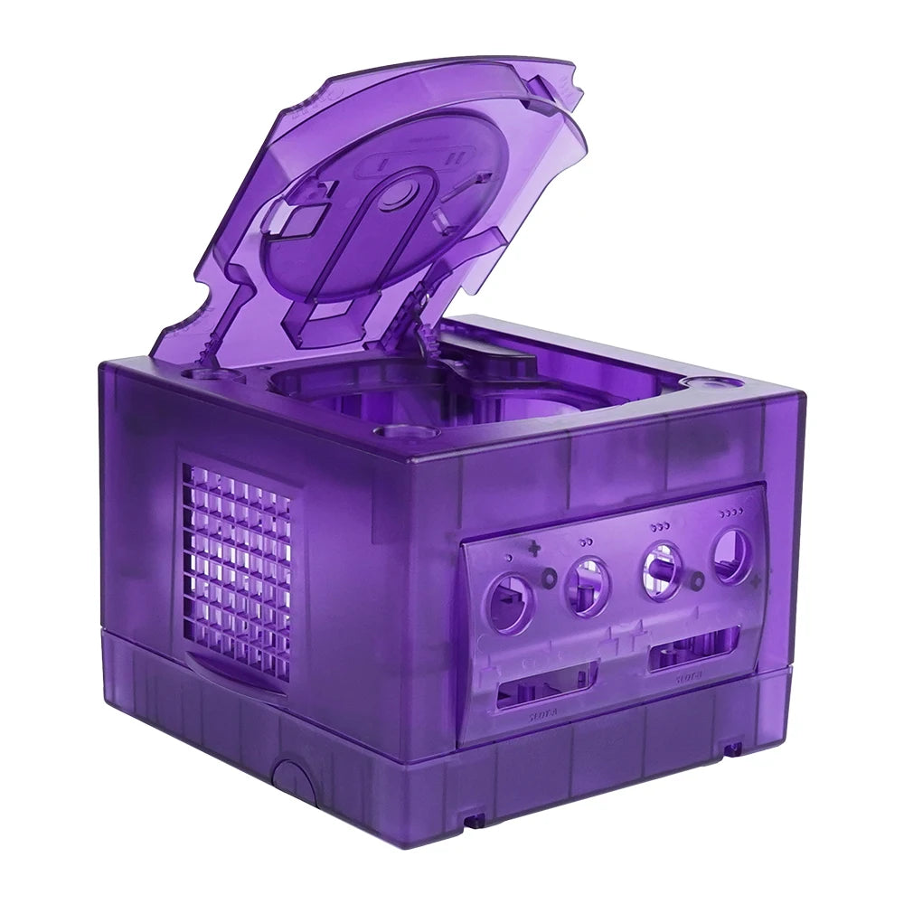 Bitfunx GameCube NGC Replacement Shell – Transparent Purple & Black Case for GC Console