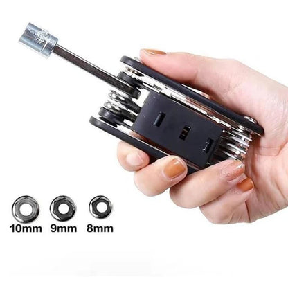 16-in-1 Socket Wrench Set - Non-Slip Rotating Head Stainless Steel Tool for Home & Auto Repairs