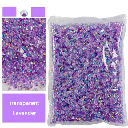 Jelly AB Resin Rhinestones 2-6mm — Non-Hotfix Flat Back Plastic Crystals & Strass Glitters, Large Pack