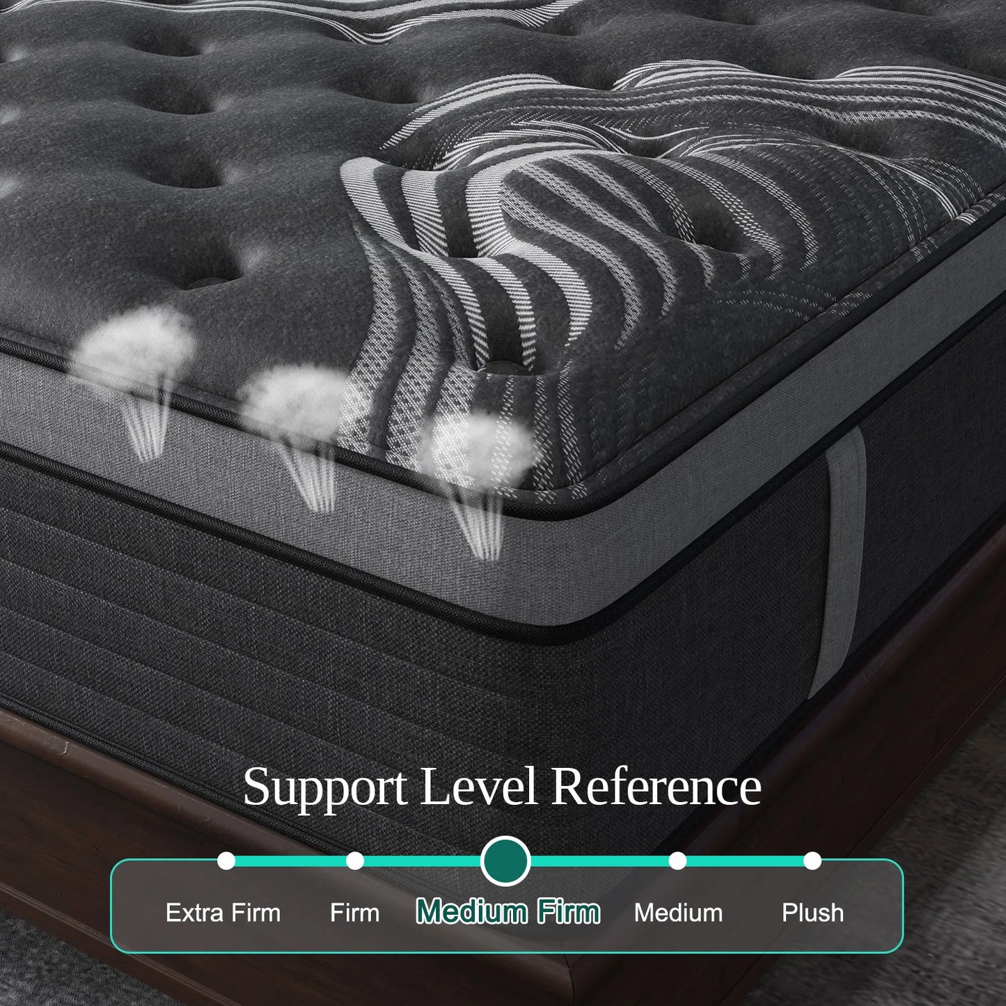 12-Inch Gel Memory Foam Hybrid Mattress - Pocket Spring Medium Firm Mattress in a Box