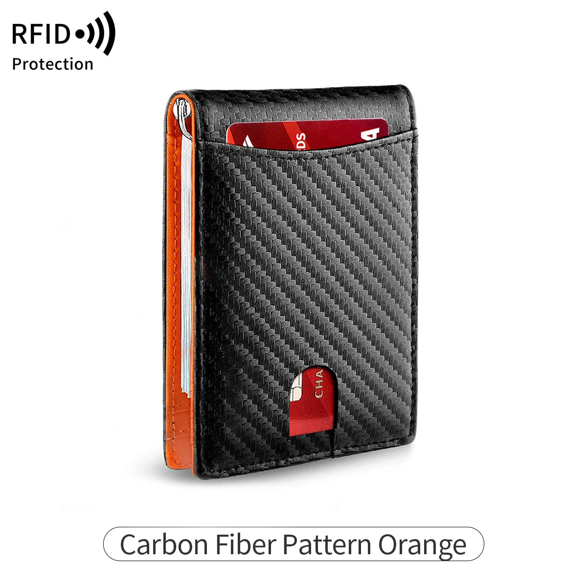 RFID Carbon Fiber Men’s Wallet — Ultra-Thin Mini Card Holder with 7 Slots