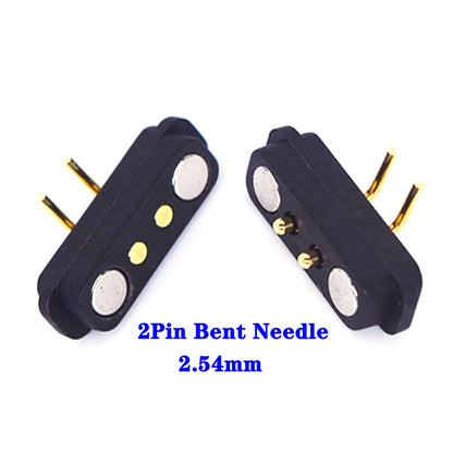 Magnetic Pogo Pin Connector - 2-10 Pin Spring Loaded Male Female DC Power Socket with 2.54/4.0/2.8mm Pitch